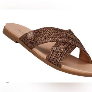 Draper James Tan Woven Sandals
